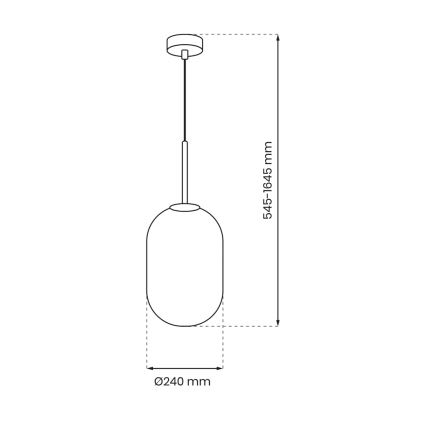 Hanglamp aan een koord ALIAS 1xE14/40W/230V diameter 24 cm goud