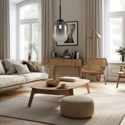Hanglamp aan een koord ALIAS 1xG9/8W/230V diameter 12 cm zwart/grijs
