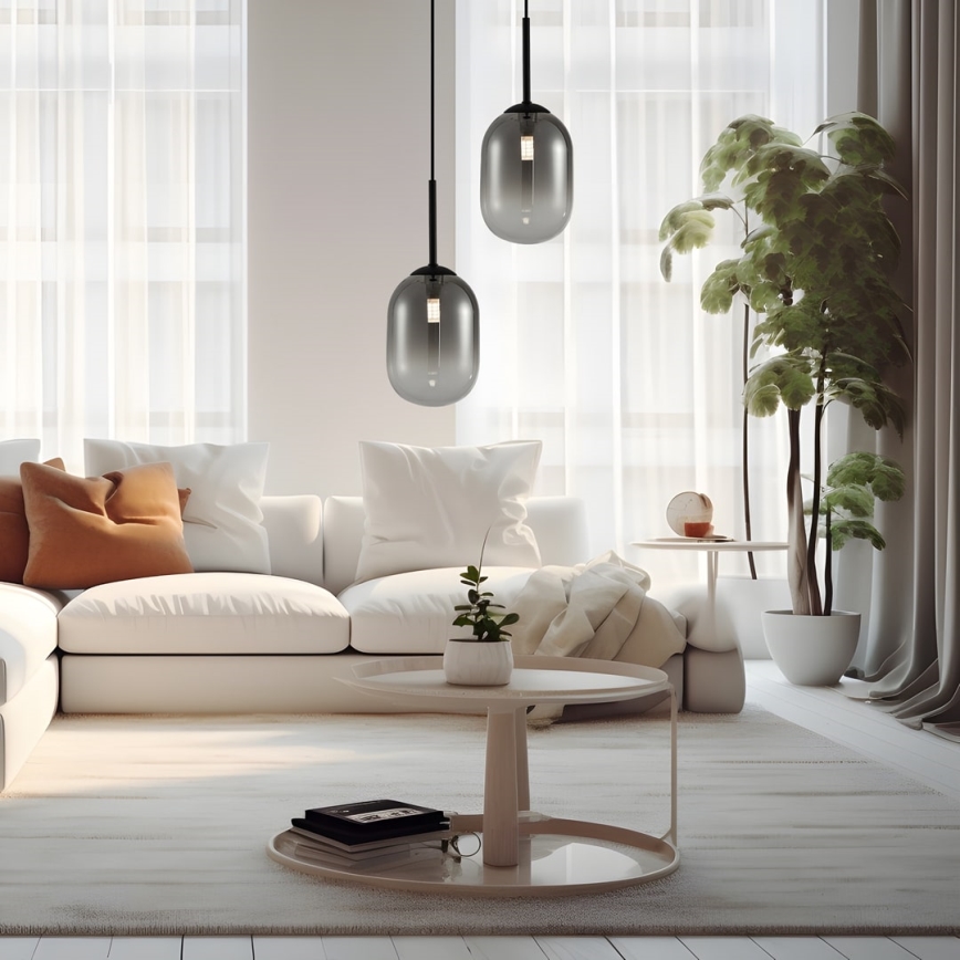 Hanglamp aan een koord ALIAS 1xG9/8W/230V diameter 12 cm zwart/grijs