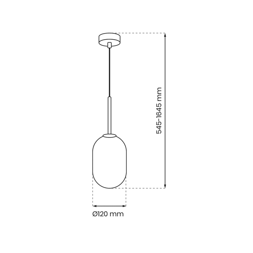 Hanglamp aan een koord ALIAS 1xG9/8W/230V diameter 12 cm zwart/grijs
