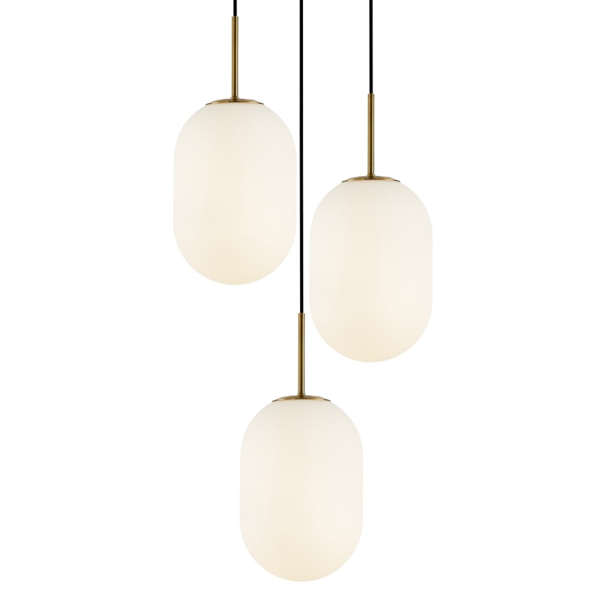 Hanglamp aan een koord ALIAS 3xE14/40W/230V goud