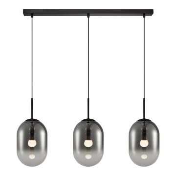 Hanglamp aan een koord ALIAS 3xE14/40W/230V zwart/grijs