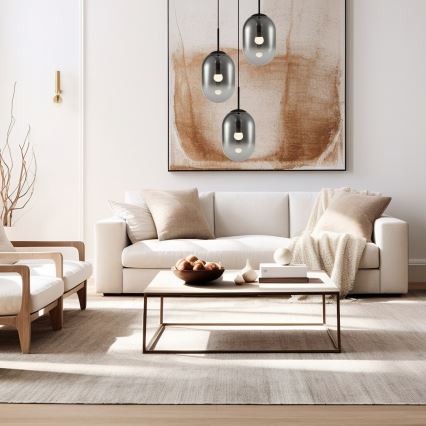Hanglamp aan een koord ALIAS 3xE14/40W/230V zwart/grijs