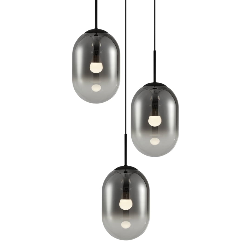 Hanglamp aan een koord ALIAS 3xE14/40W/230V zwart/grijs