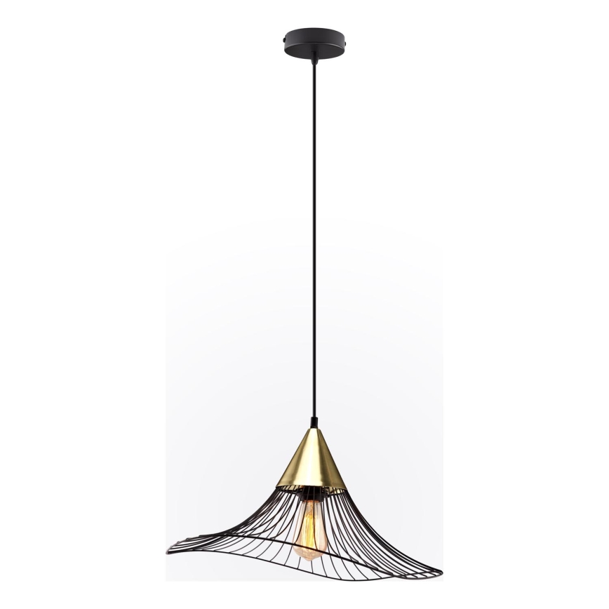 Hanglamp aan een koord ALURA 1xE27/60W/230V diameter 50 cm zwart