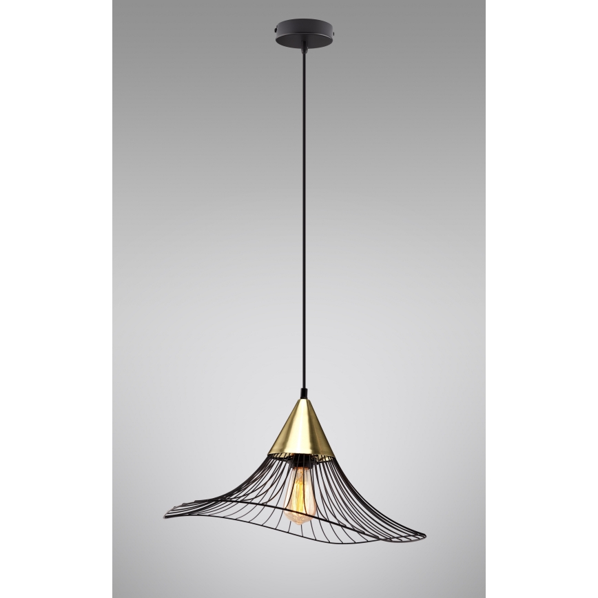 Hanglamp aan een koord ALURA 1xE27/60W/230V diameter 50 cm zwart