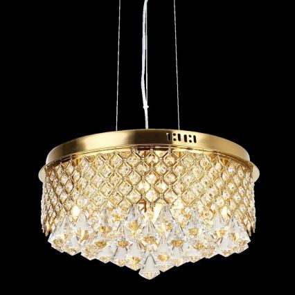 Hanglamp aan een koord AMAPOLI 7xG9/28W/230V diameter 45 cm goud