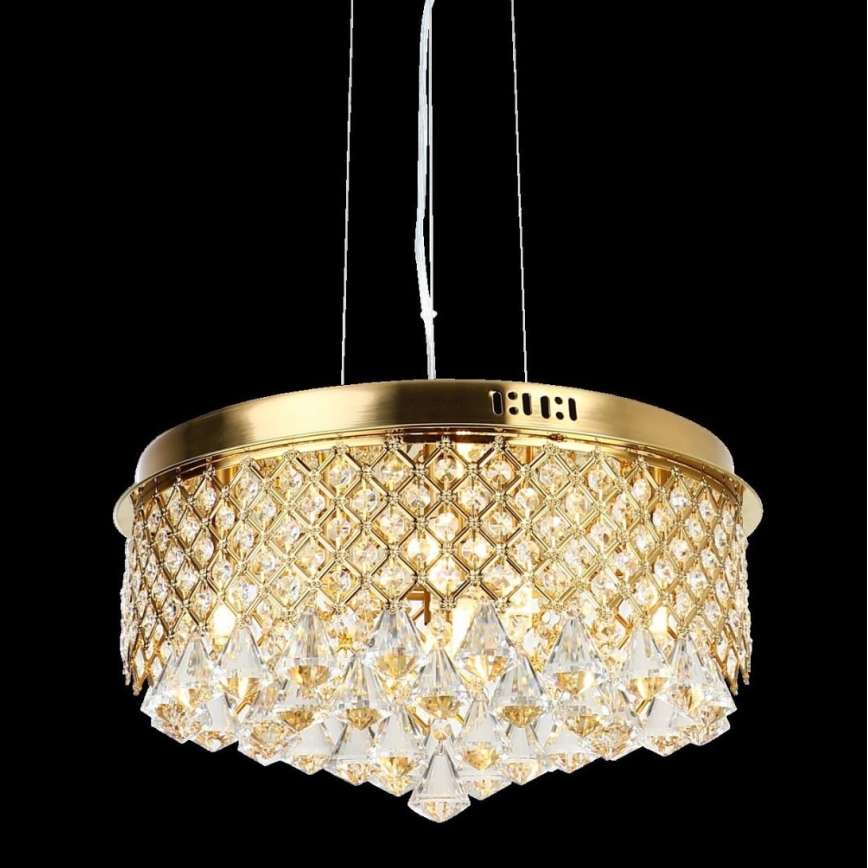 Hanglamp aan een koord AMAPOLI 7xG9/28W/230V diameter 45 cm goud