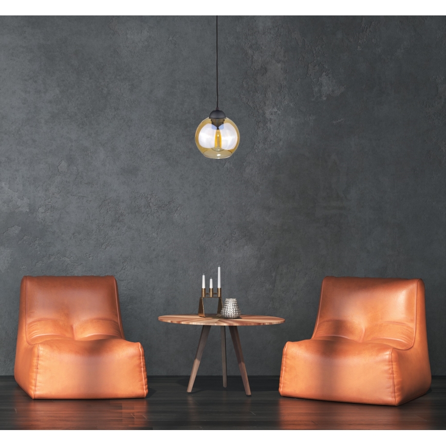 Hanglamp aan een koord AMBRE BLACK 1xE27/60W/230V