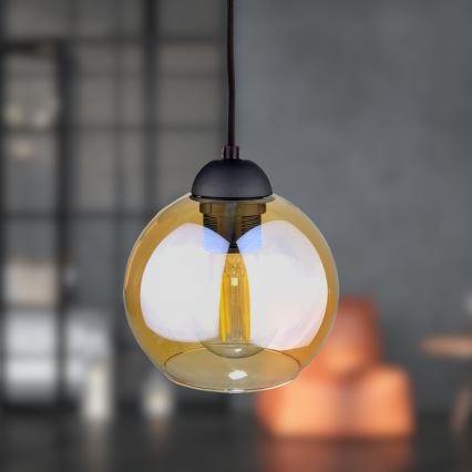 Hanglamp aan een koord AMBRE BLACK 1xE27/60W/230V