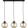 Hanglamp aan een koord AMBRE BLACK 3xE27/60W/230V
