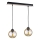 Hanglamp aan een koord AMBRE WOOD 2xE27/60W/230V