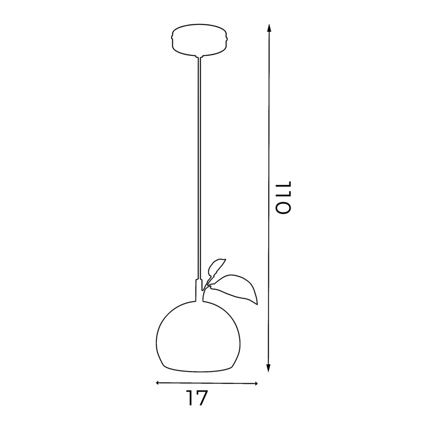Hanglamp aan een koord APPLE 1xE27/15W/230V geel