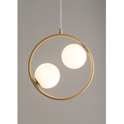 Hanglamp aan een koord AQUA 2xG9/12W/230V goud