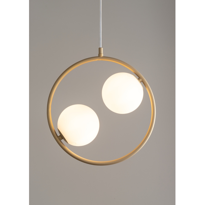 Hanglamp aan een koord AQUA 2xG9/12W/230V goud