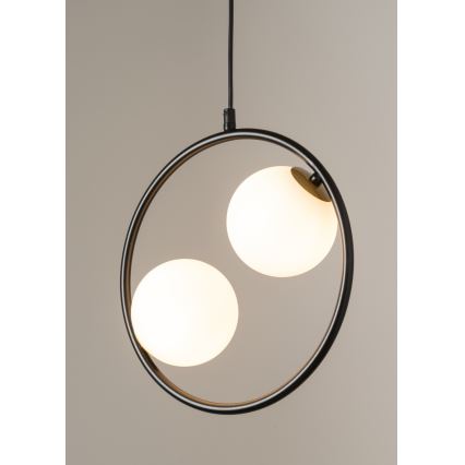 Hanglamp aan een koord AQUA 2xG9/12W/230V zwart