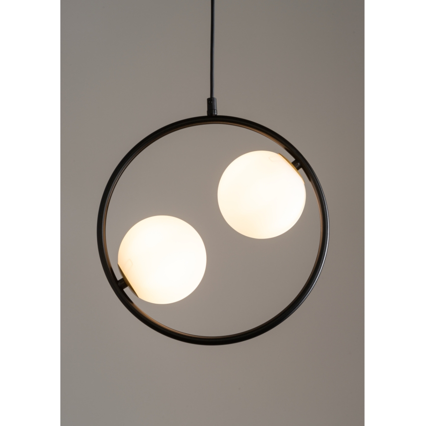 Hanglamp aan een koord AQUA 2xG9/12W/230V zwart