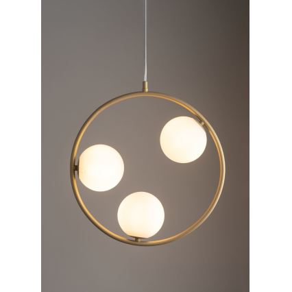 Hanglamp aan een koord AQUA 3xG9/12W/230V goud