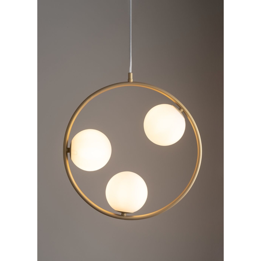 Hanglamp aan een koord AQUA 3xG9/12W/230V goud