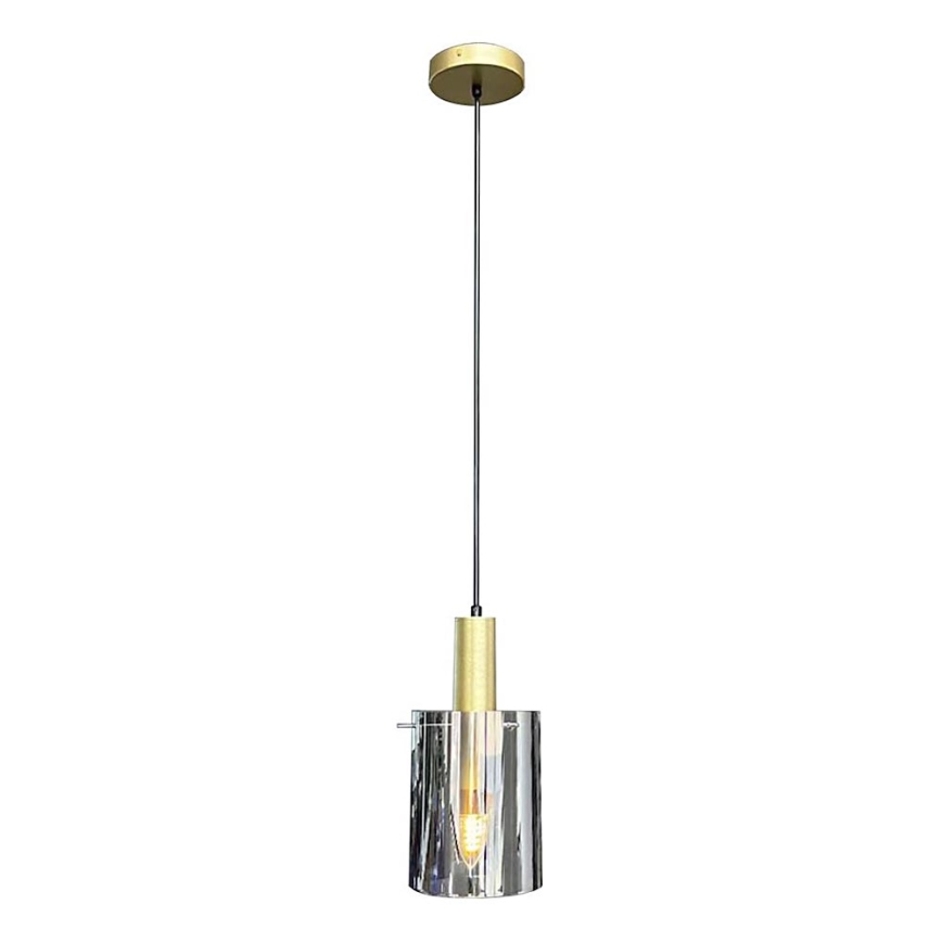 Hanglamp aan een koord ARCADIA 1xE27/60W/230V diameter 13 cm goud/gerookt