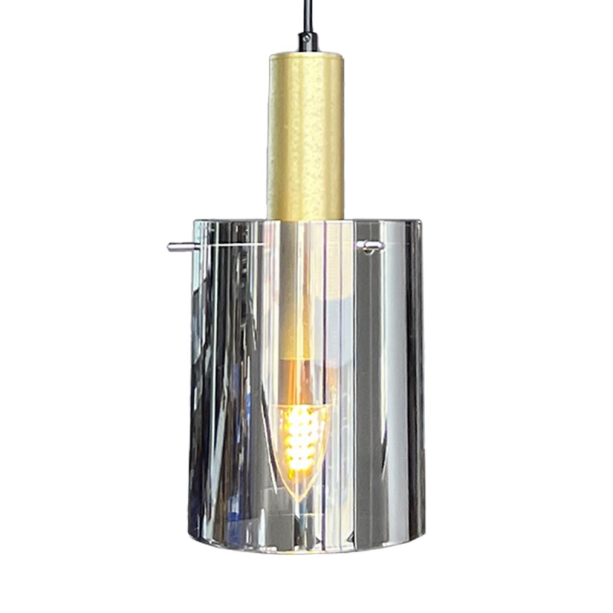 Hanglamp aan een koord ARCADIA 1xE27/60W/230V diameter 13 cm goud/gerookt