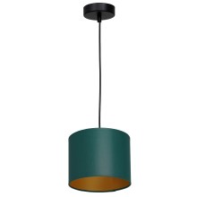 Hanglamp aan een koord ARDEN 1xE27/60W/230V diameter 18 cm groen/gouden