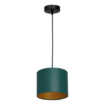 Hanglamp aan een koord ARDEN 1xE27/60W/230V diameter 18 cm groen/gouden