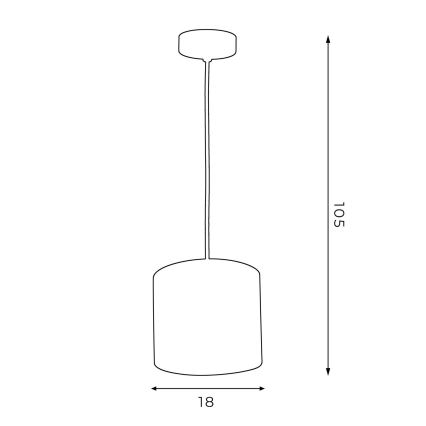 Hanglamp aan een koord ARDEN 1xE27/60W/230V diameter 18 cm groen/gouden