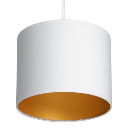 Hanglamp aan een koord ARDEN 1xE27/60W/230V diameter 18 cm wit/gouden