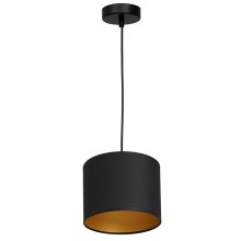 Hanglamp aan een koord ARDEN 1xE27/60W/230V diameter 18 cm zwart/gouden