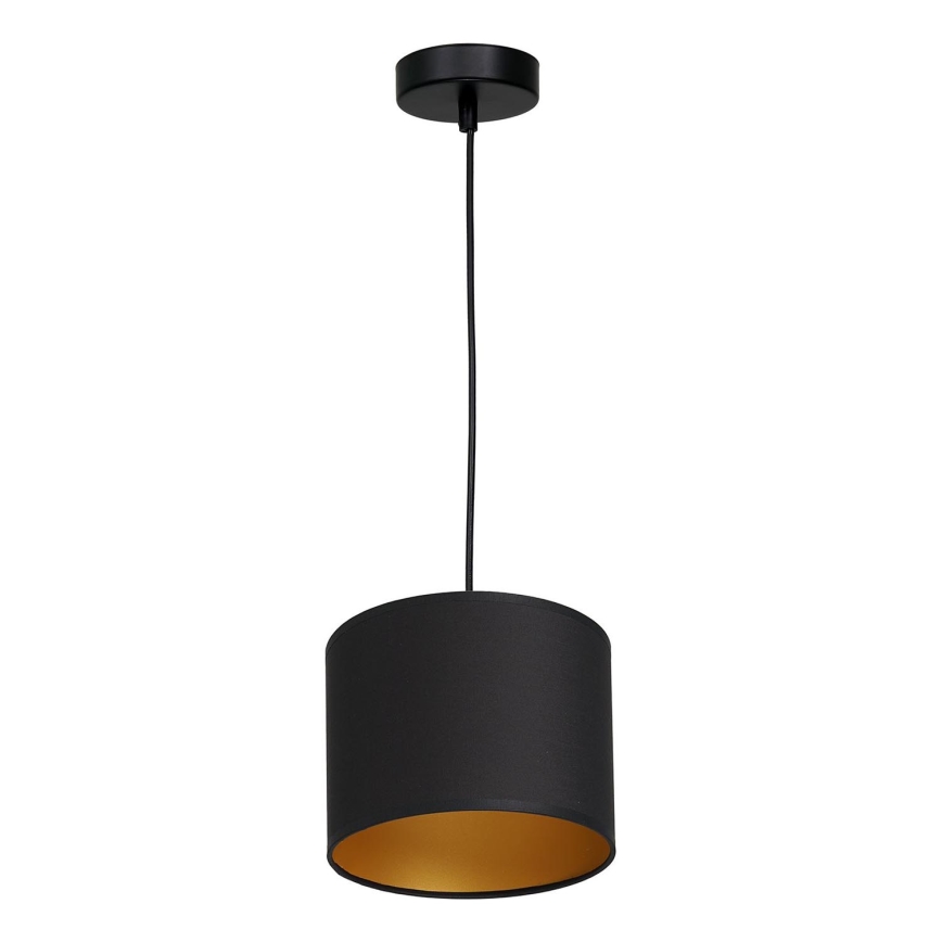 Hanglamp aan een koord ARDEN 1xE27/60W/230V diameter 18 cm zwart/gouden