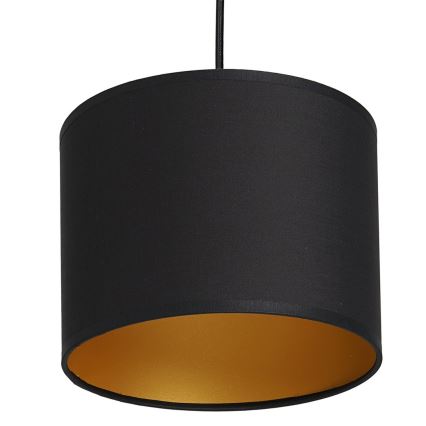 Hanglamp aan een koord ARDEN 1xE27/60W/230V diameter 18 cm zwart/gouden