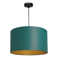 Hanglamp aan een koord ARDEN 1xE27/60W/230V diameter 40 cm groen/gouden