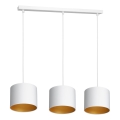 Hanglamp aan een koord ARDEN 3xE27/60W/230V wit/gouden