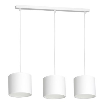 Hanglamp aan een koord ARDEN 3xE27/60W/230V wit