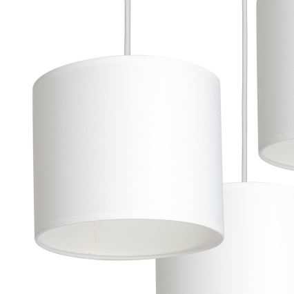 Hanglamp aan een koord ARDEN 3xE27/60W/230V wit