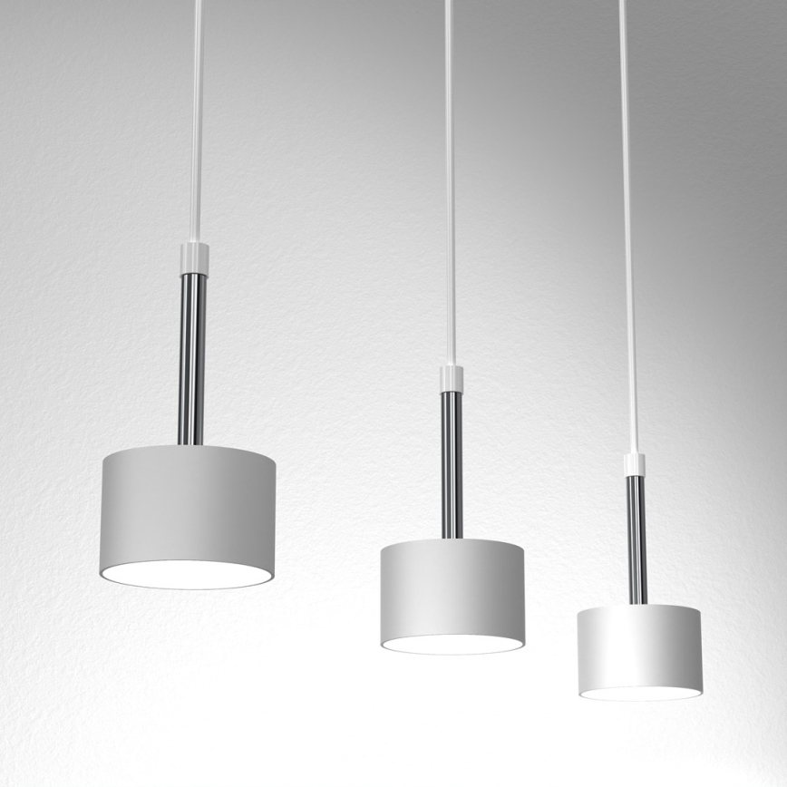 Hanglamp aan een koord ARENA 3xGX53/11W/230V wit/glanzend chroom