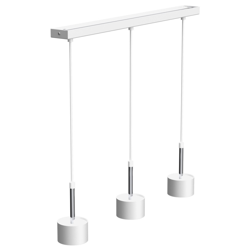 Hanglamp aan een koord ARENA 3xGX53/11W/230V wit/glanzend chroom