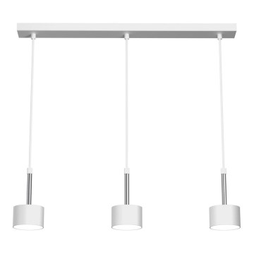 Hanglamp aan een koord ARENA 3xGX53/11W/230V wit/glanzend chroom