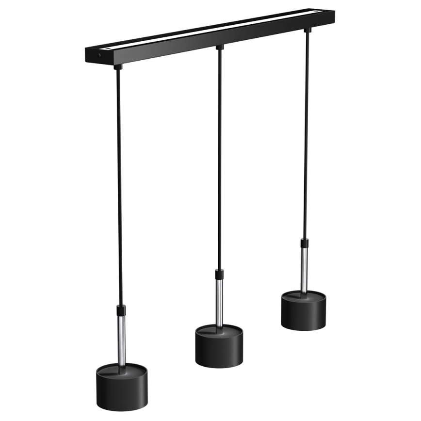 Hanglamp aan een koord ARENA 3xGX53/11W/230V zwart/glanzend chroom