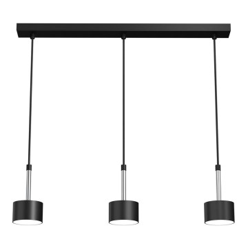 Hanglamp aan een koord ARENA 3xGX53/11W/230V zwart/glanzend chroom