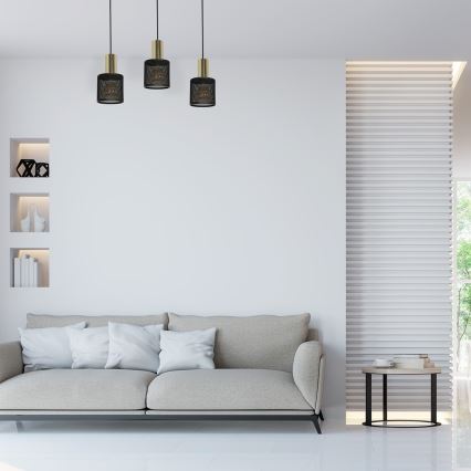 Hanglamp aan een koord ARES 3xE27/60W/230V