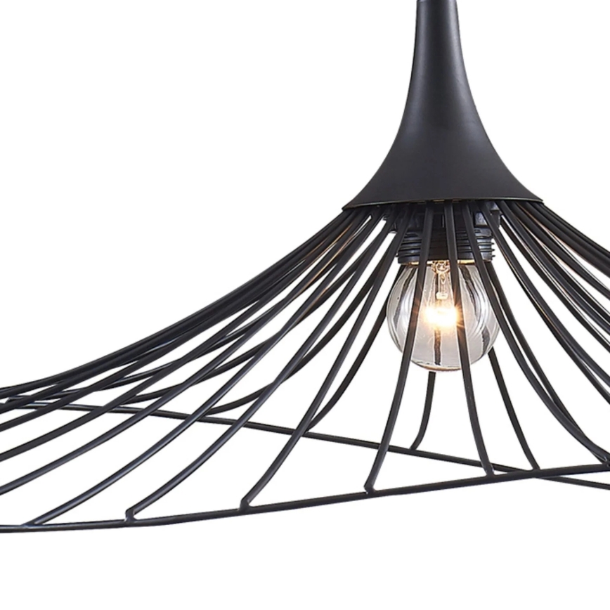 Hanglamp aan een koord ARIELLE 1xE27/20W/230V diameter 50 cm zwart