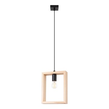 Hanglamp aan een koord ARIES 1xE27/15W/230V beuken/beige