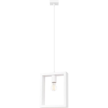Hanglamp aan een koord ARIES 1xE27/15W/230V beuken/wit