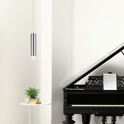Hanglamp aan een koord ARMIN 3xGU10/10W/230V glanzend chroom