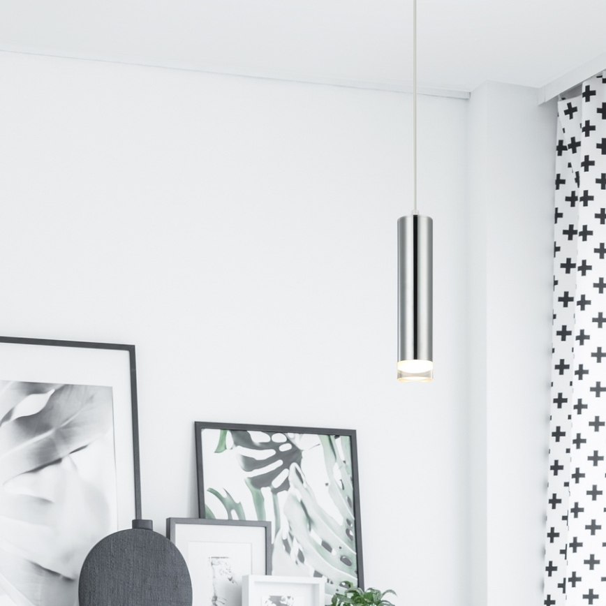 Hanglamp aan een koord ARMIN 3xGU10/10W/230V glanzend chroom