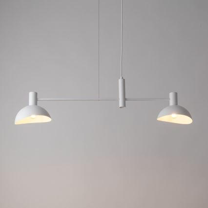 Hanglamp aan een koord ARTIS 2xE14/40W/230V wit