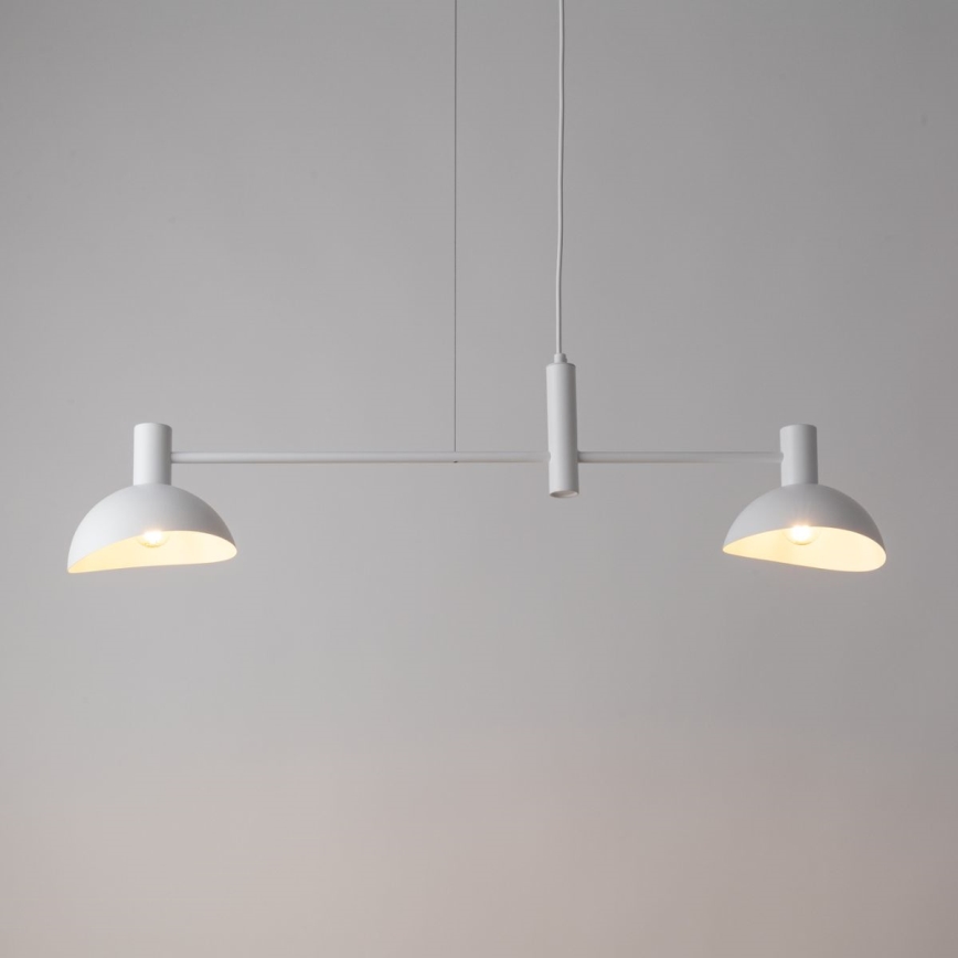 Hanglamp aan een koord ARTIS 2xE14/40W/230V wit