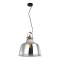 Hanglamp aan een koord ASGARD 1xE27/11W/230V zilver